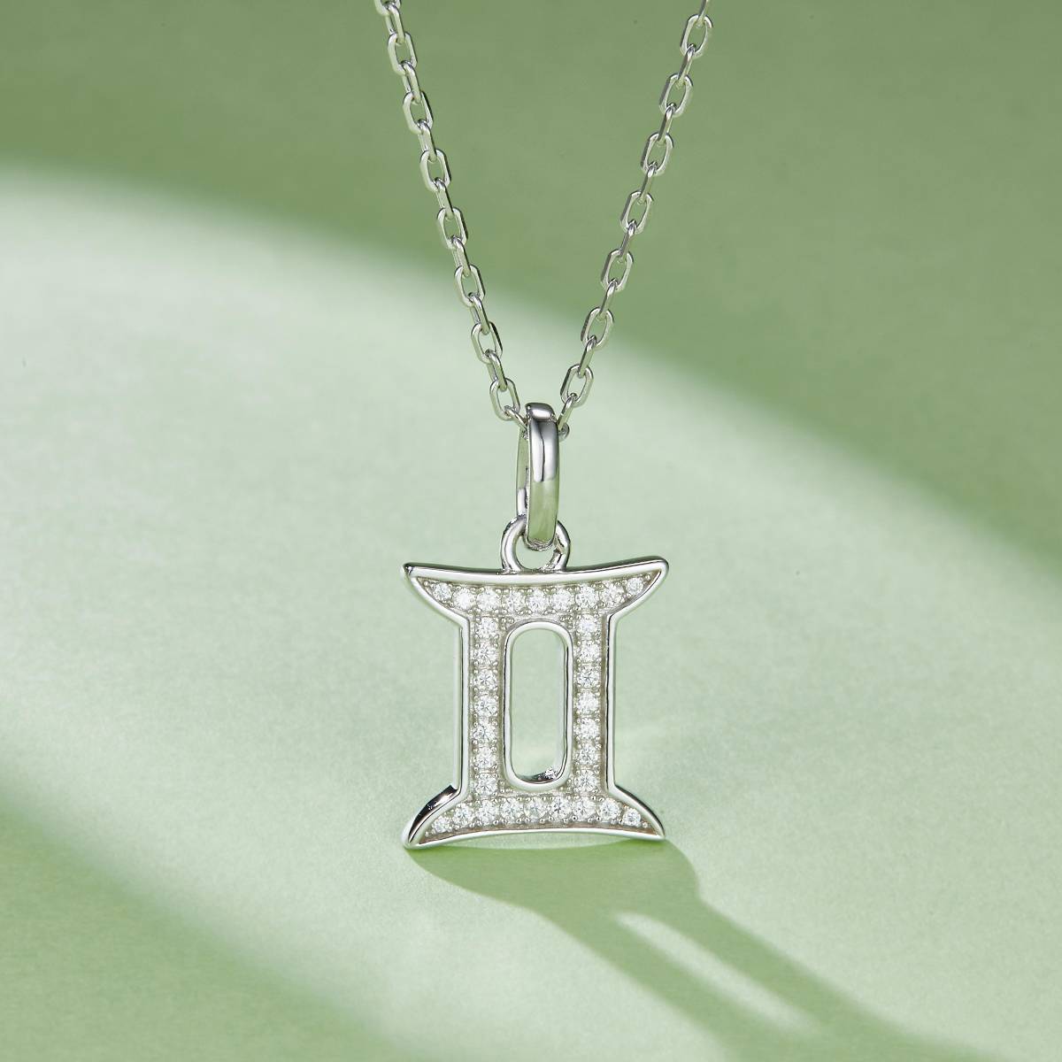 Gemini Moissanite Necklace from the Twelve Constellations Series
